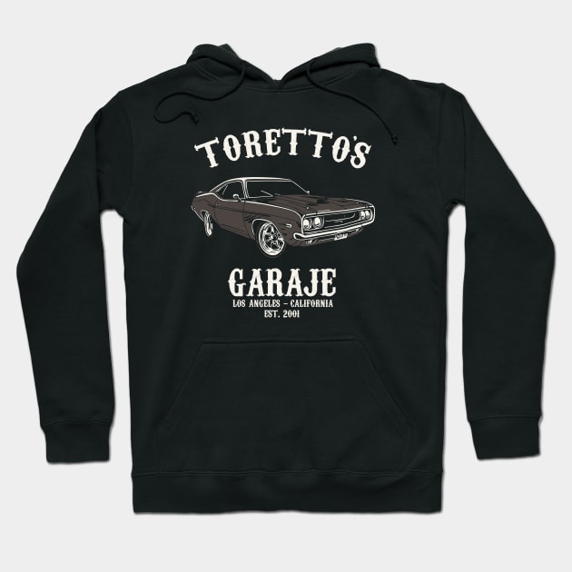 Toretto's Garaje Hoodie by Melonseta